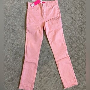 NWT Lilly Pulitzer South Ocean Jeans, Calla Pink, Sz 0